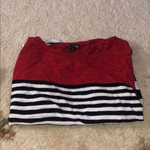 Red and black and white stripes